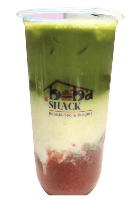 Strawberry matcha latte